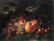 George Henry Hall Peaches, Grapes and Cherries oil painting artist